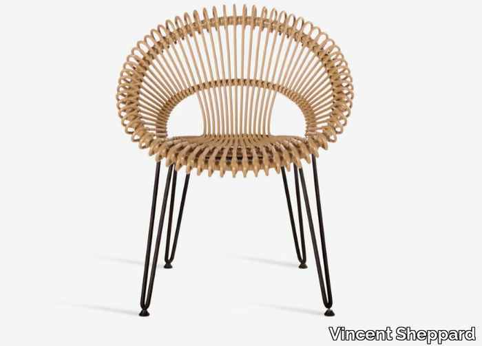 ROXY - Wicker garden chair with armrests _ Vincent Sheppard