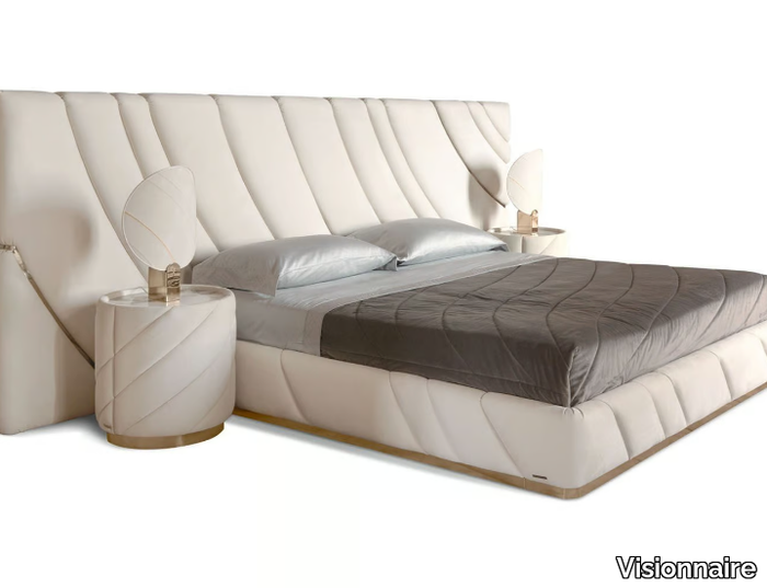 ULTRASOUND - Fabric double bed with upholstered headboard _ Visionnaire