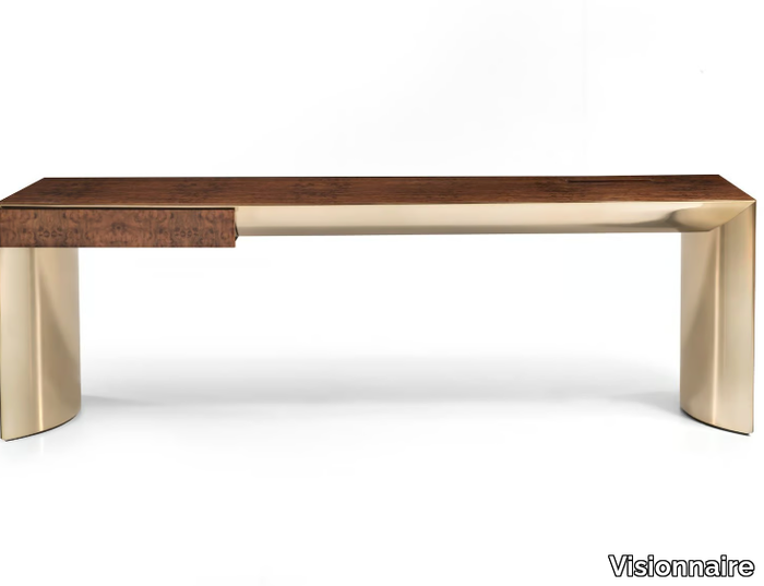 DANTE - Briar and steel executive desk _ Visionnaire