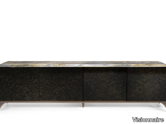 LISBET - Wooden sideboard with marble top _ Visionnaire