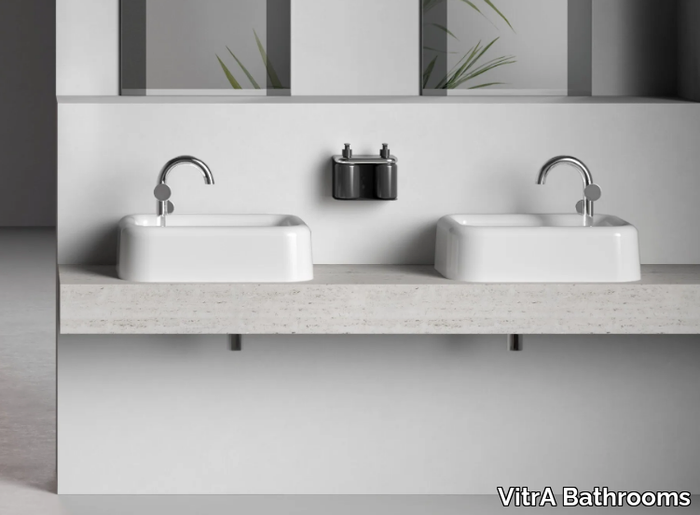 LIQUID - Countertop rectangular ceramic washbasin _ VitrA Bathrooms