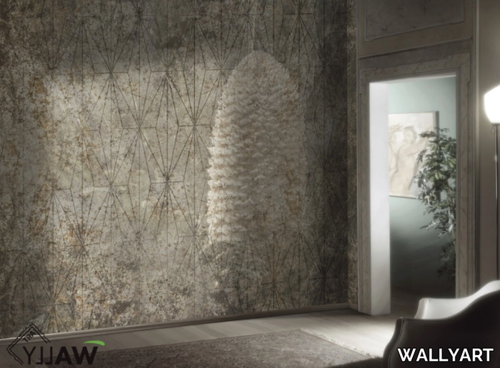GRID - Motif fire retardant washable nonwoven wallpaper _ WALLYART