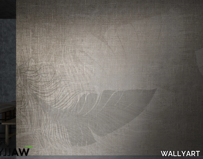 PLUMAGE - Fire retardant washable textile effect nonwoven wallpaper _ WALLYART