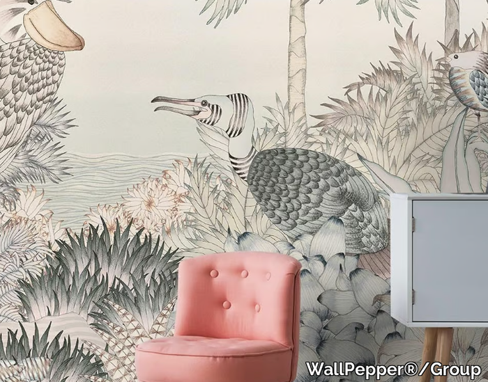 AU FIL DES FEUILLES - For all ages wallpaper, PVC free, eco, washable _ WallPepper®/Group