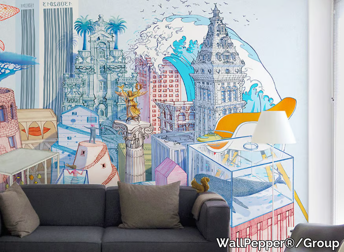 CITTÀ INVISIBILI - Perspective wallpaper, PVC free, eco-friendly, washable _ WallPepper®/Group