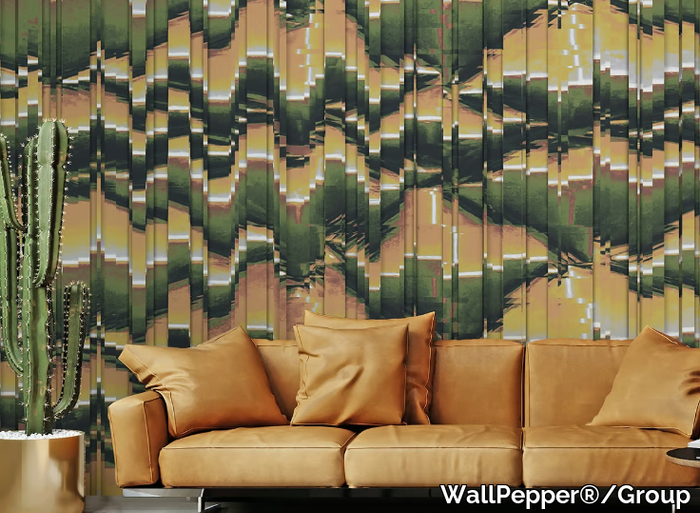 TEXTILE GLITCH - Geometric PVC free, eco-friendly, washable wallpaper _ WallPepper®/Group