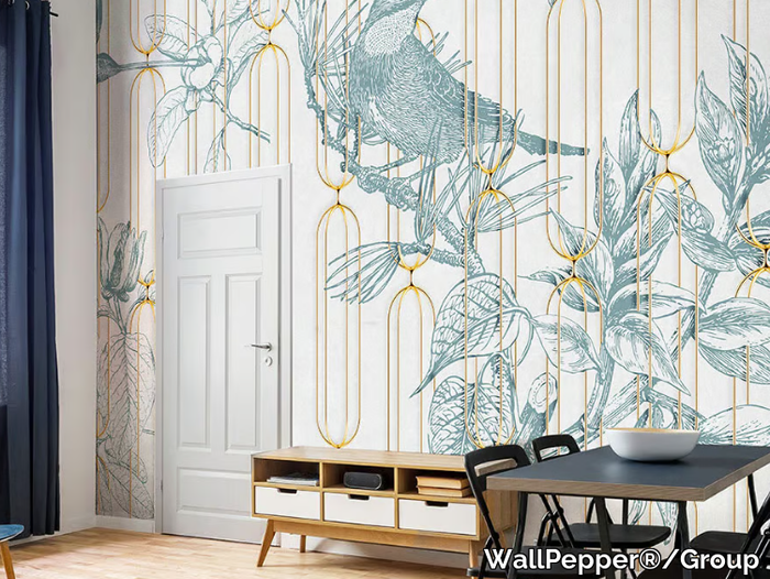 VOLIERE - Oriental wallpaper, PVC free, eco-friendly, washable _ WallPepper®/Group