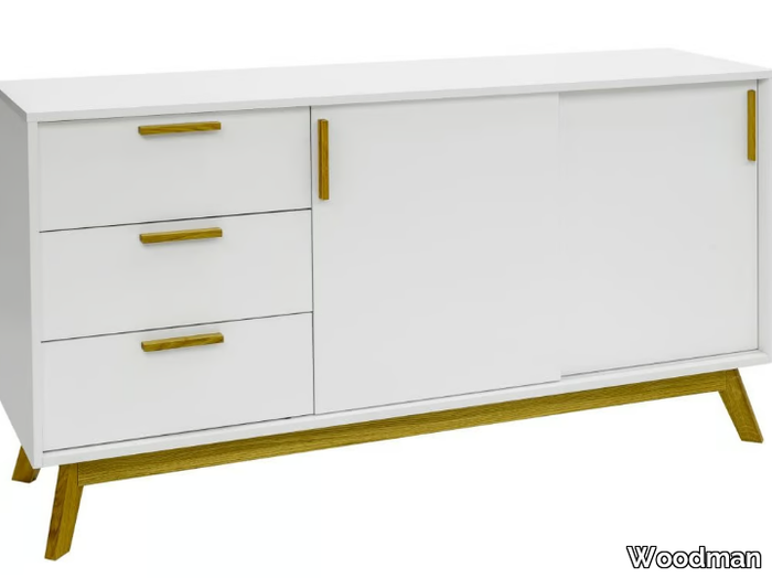 KENSAL NORDIC - Melamine-faced chipboard sideboard with sliding doors _ Woodman