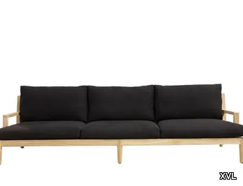 AUSTIN - 3 seater upholstered teak garden sofa _ XVL