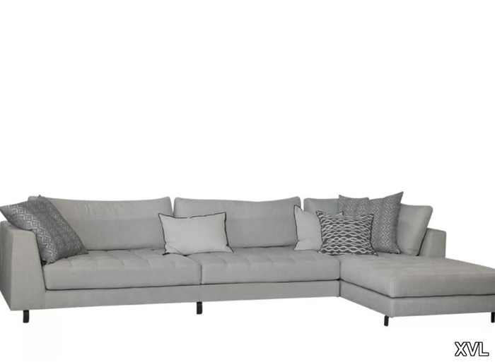 RENO - Fabric sofa with chaise longue _ XVL