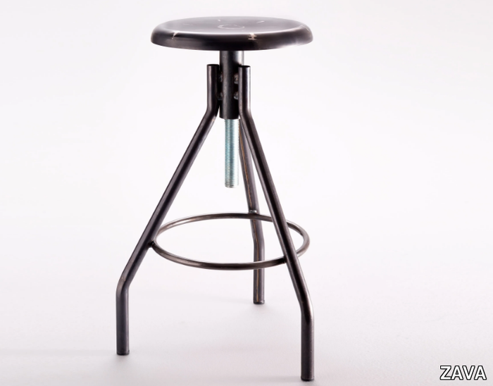 JOOKE - Swivel iron stool height-adjustable _ ZAVA