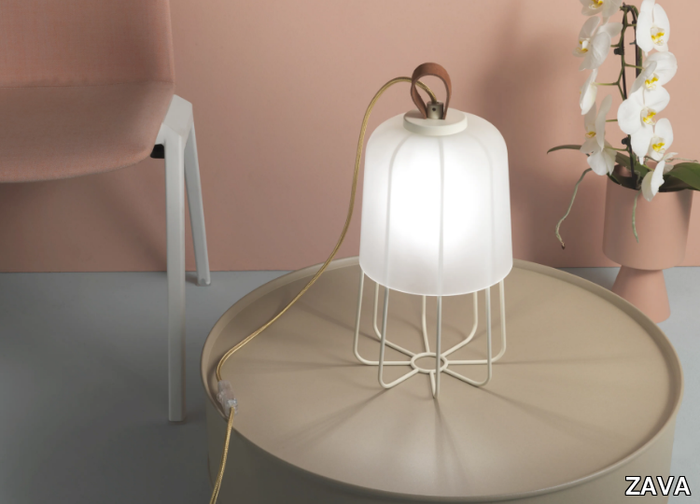 MEDÙ - LED glass and iron table lamp _ ZAVA