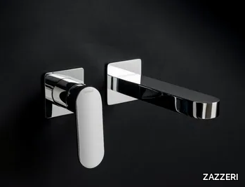 TREND X - Wall-mounted metal washbasin mixer _ ZAZZERI