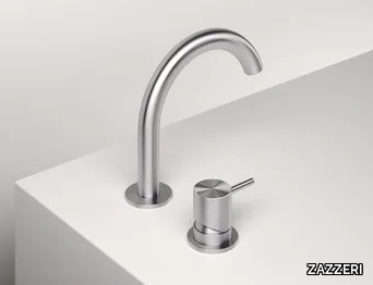 Z316 MONO 33001108A01 - Stainless steel washbasin mixer with adjustable spout _ ZAZZERI