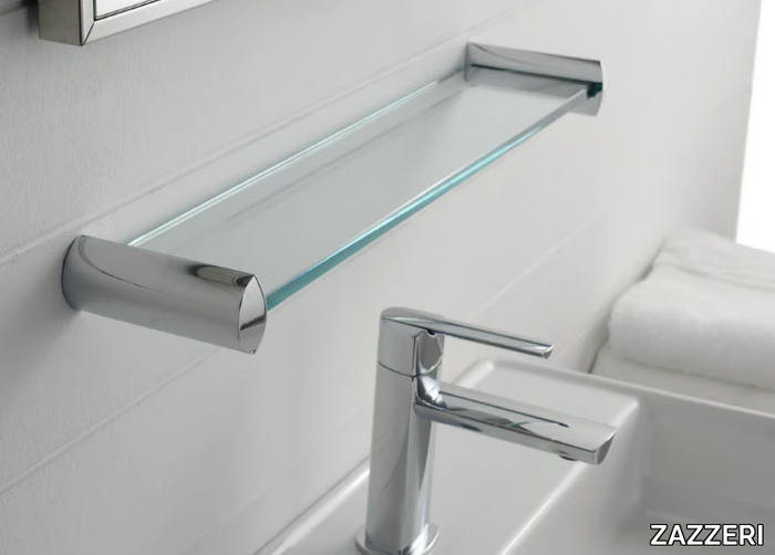 TANGO - Glass bathroom wall shelf _ ZAZZERI