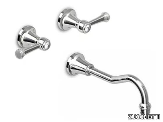 AGORÀ ZAL672 - 3 hole wall-mounted washbasin tap with individual rosettes _ ZUCCHETTI