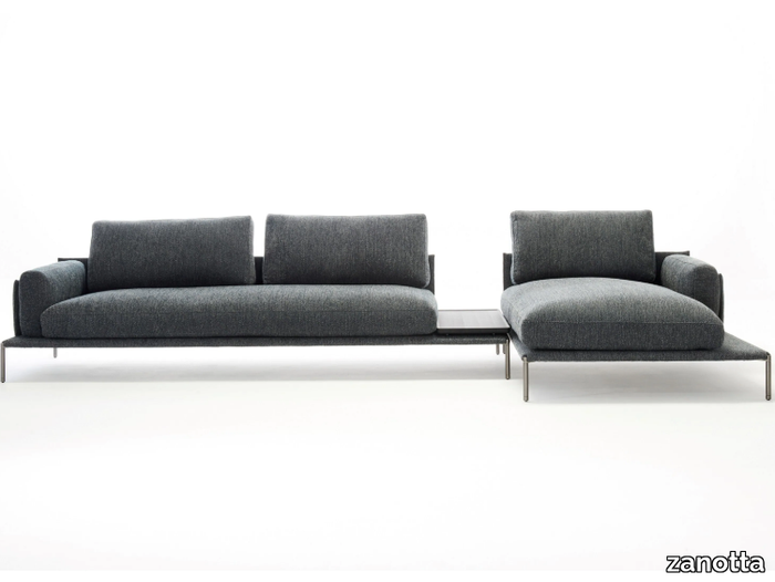 NOAH - Sectional fabric sofa with chaise longue _ Zanotta