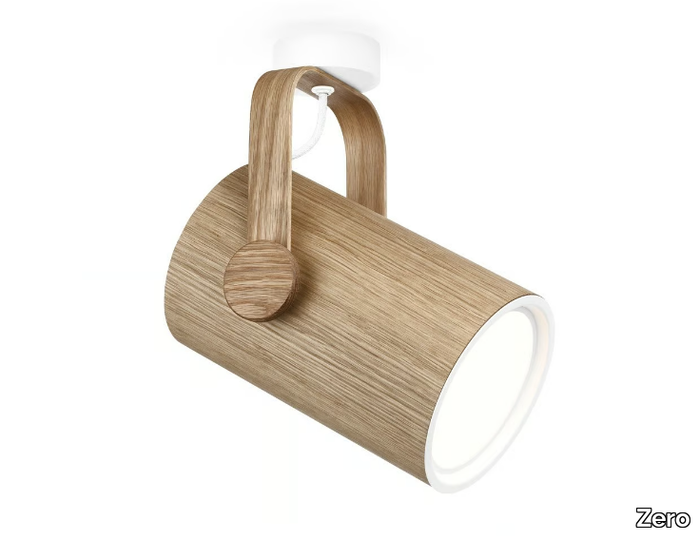 WOOD - Adjustable ceiling wooden spotlight _ Zero
