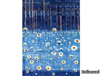 FLOWER MEDOW 1 - Rectangular fabric rug with floral pattern _ Zollanvari