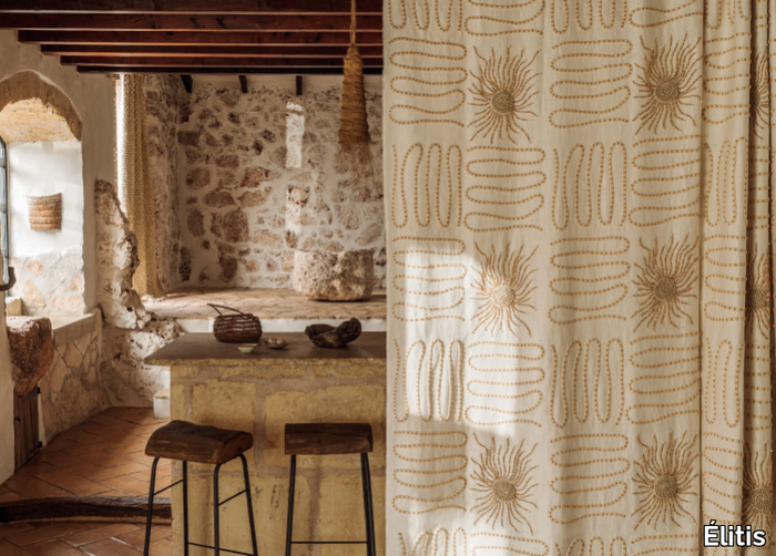 BALÉARES - PALOMA - Cotton and linen fabric for curtains _ Élitis