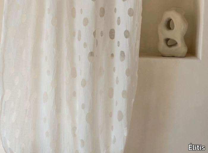 ÉPHÉMÈRE - APPARITION - Solid-color devore linen fabric _ Élitis