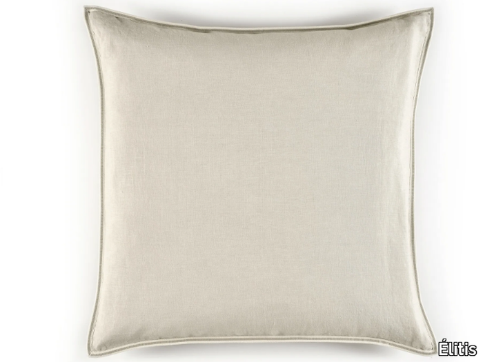 BIG PHILIA - Solid-color square linen cushion _ Élitis