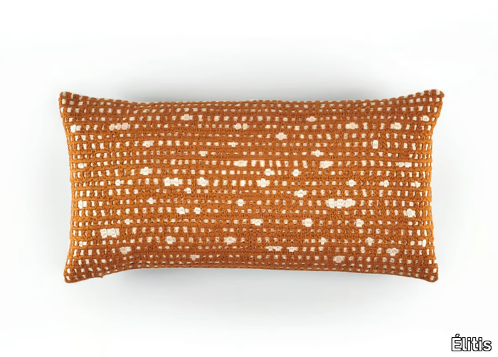 DOWNTOWN - Rectangular embroidered linen cushion _ Élitis