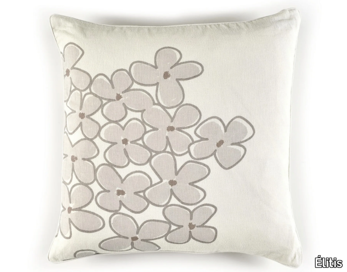 SOPHIA - Linen cushion with floral pattern _ Élitis