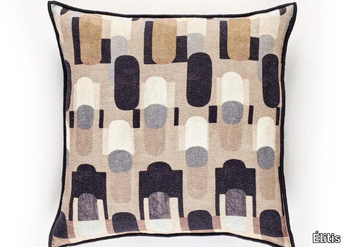 VALLAURIS - Motif linen cushion _ Élitis