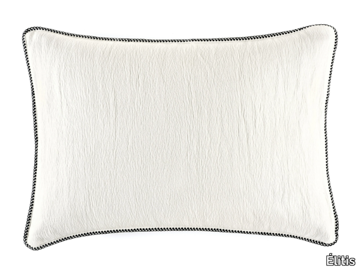 WAVELETS - Solid-color rectangular cotton cushion _ Élitis